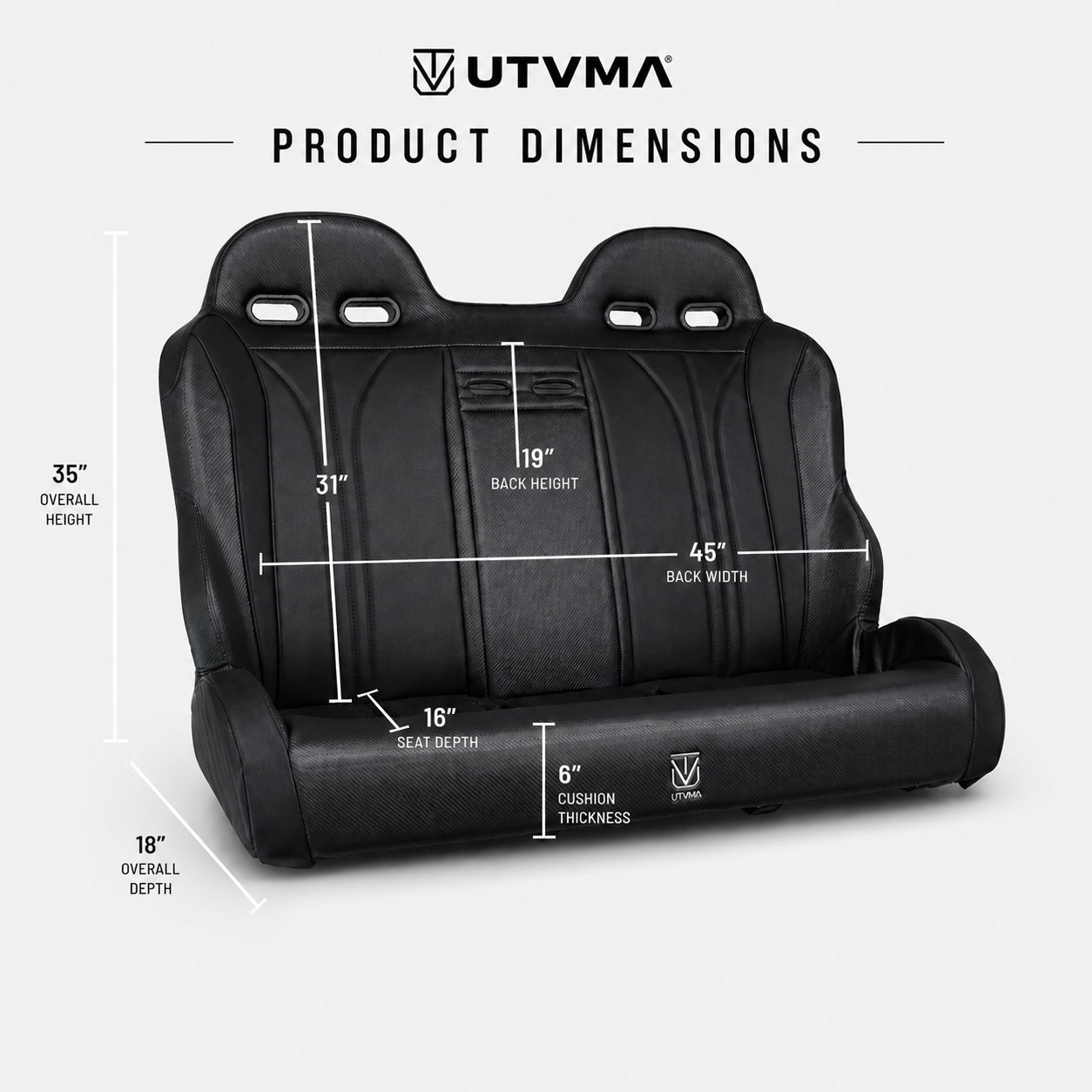 RZR 900/800 Rear Bench Seat W Harnesses (2010-2014)