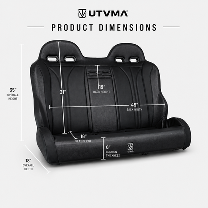 RZR 900/800 Rear Bench Seat W Harnesses (2010-2014)