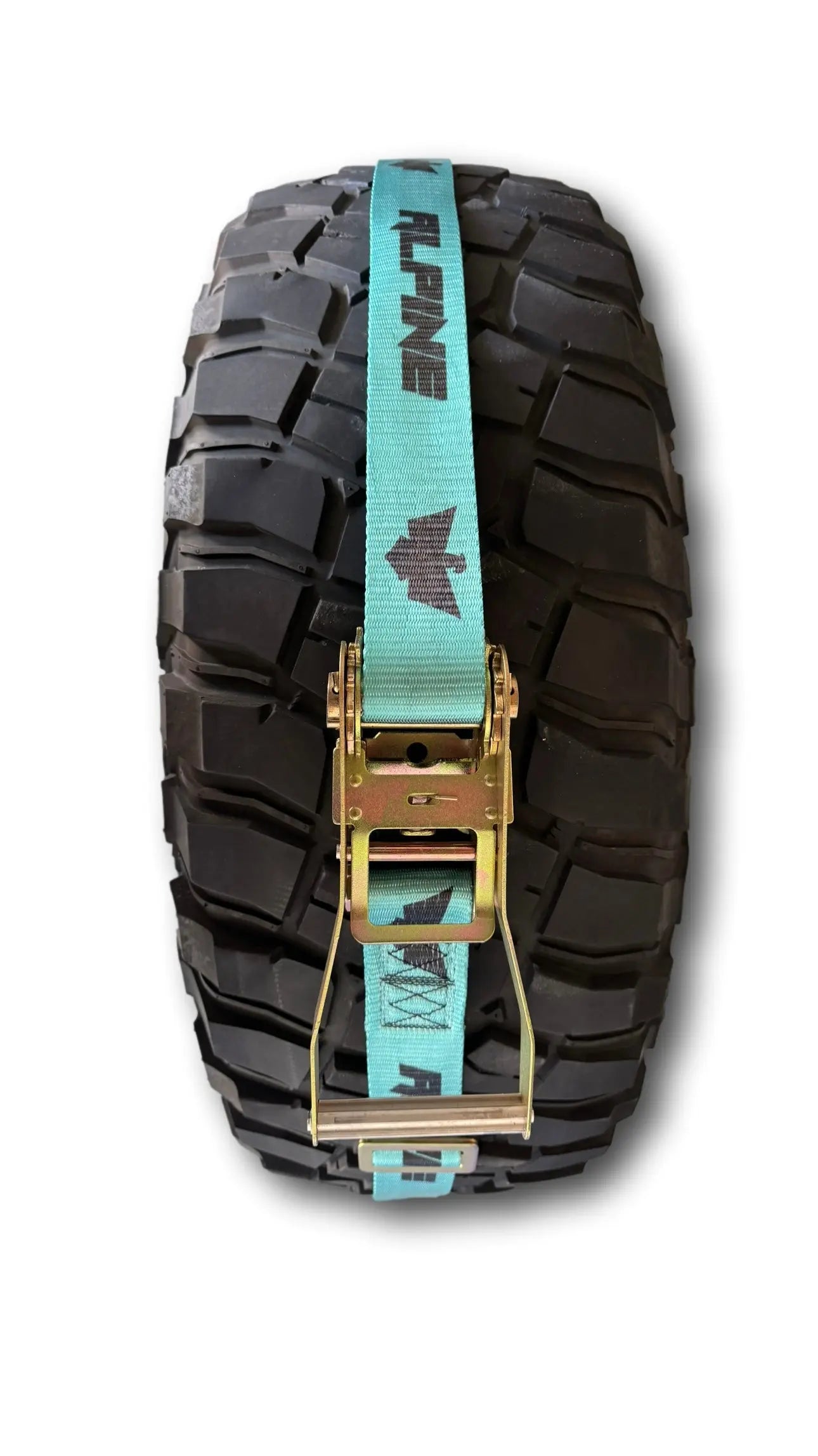 Teal Tire Tie Down (Single Strap) Alpine Offroad