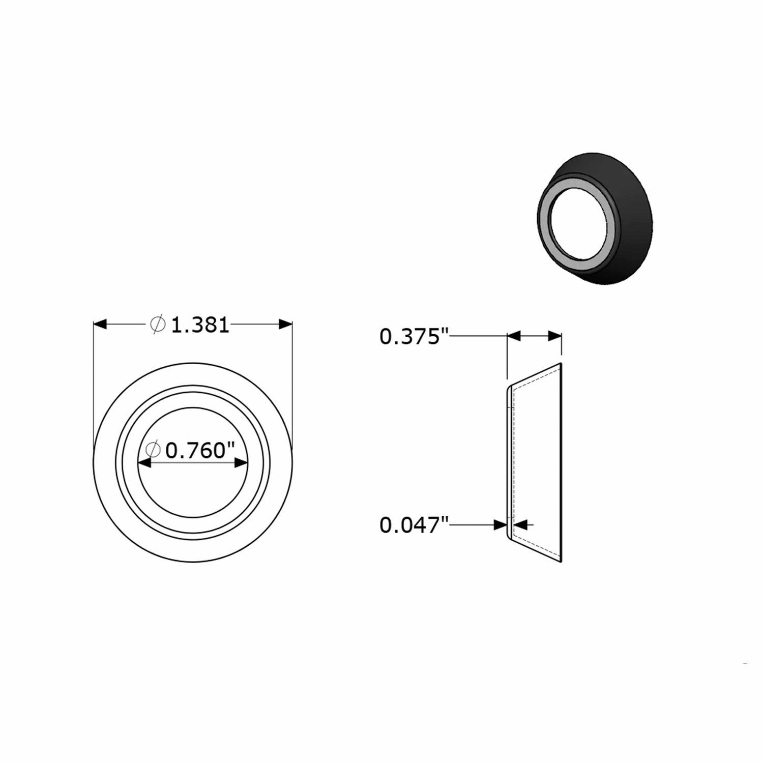 3/4" Rod End Seal
