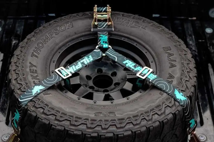 2" Teal Topography Y Strap Alpine Offroad