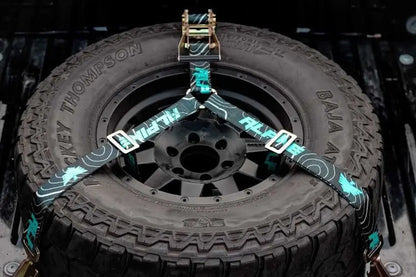 2" Teal Topography Y Strap Alpine Offroad