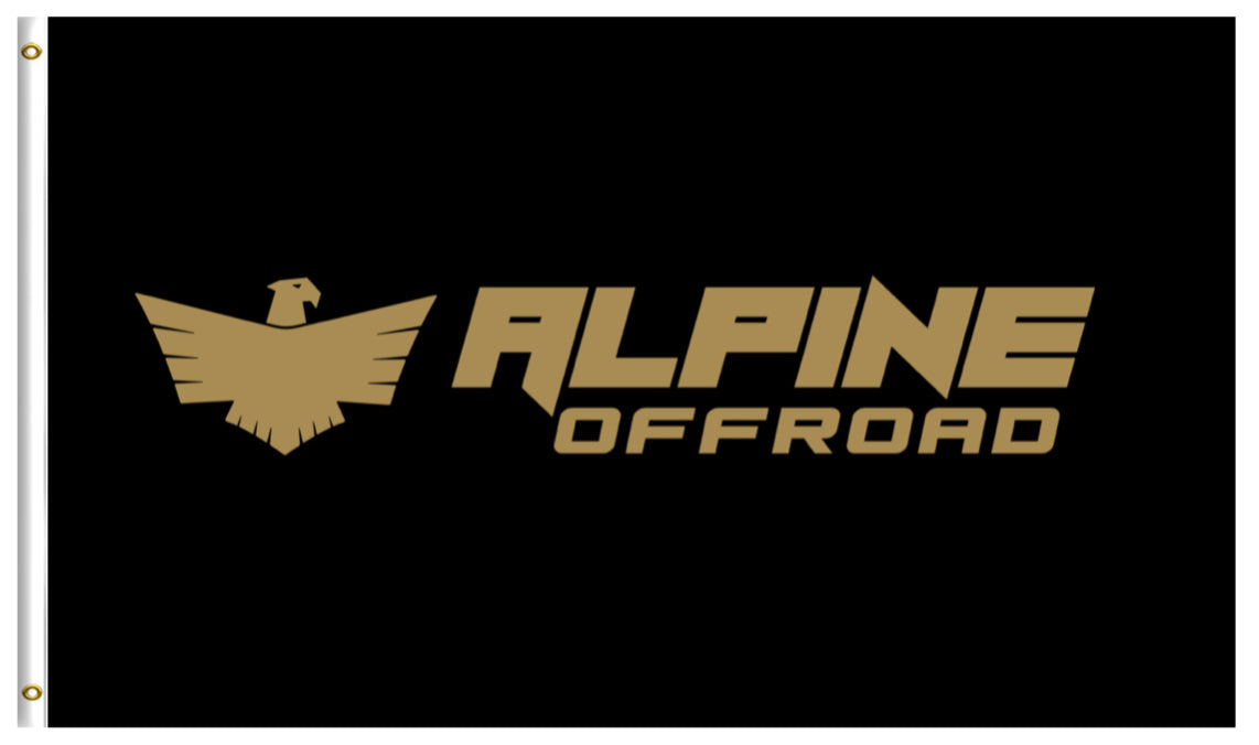 Gold &amp; Black Alpine Offroad Flag Alpine Offroad