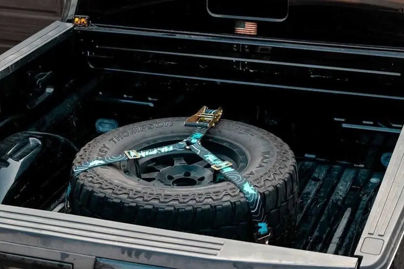 2" Teal Topography Y Strap Alpine Offroad