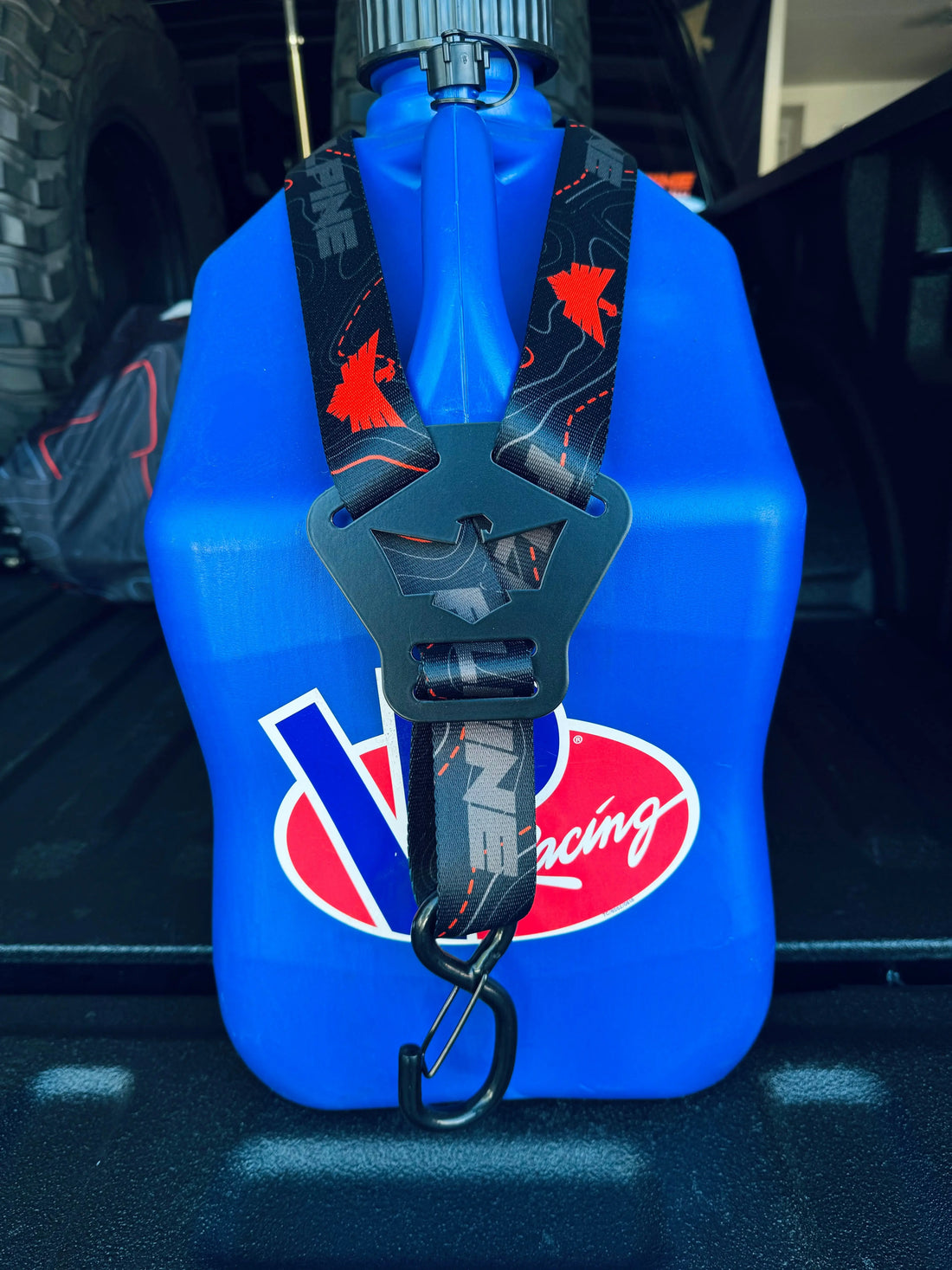 Dual Y Fuel Jug Strap- Orange Topo Alpine Offroad