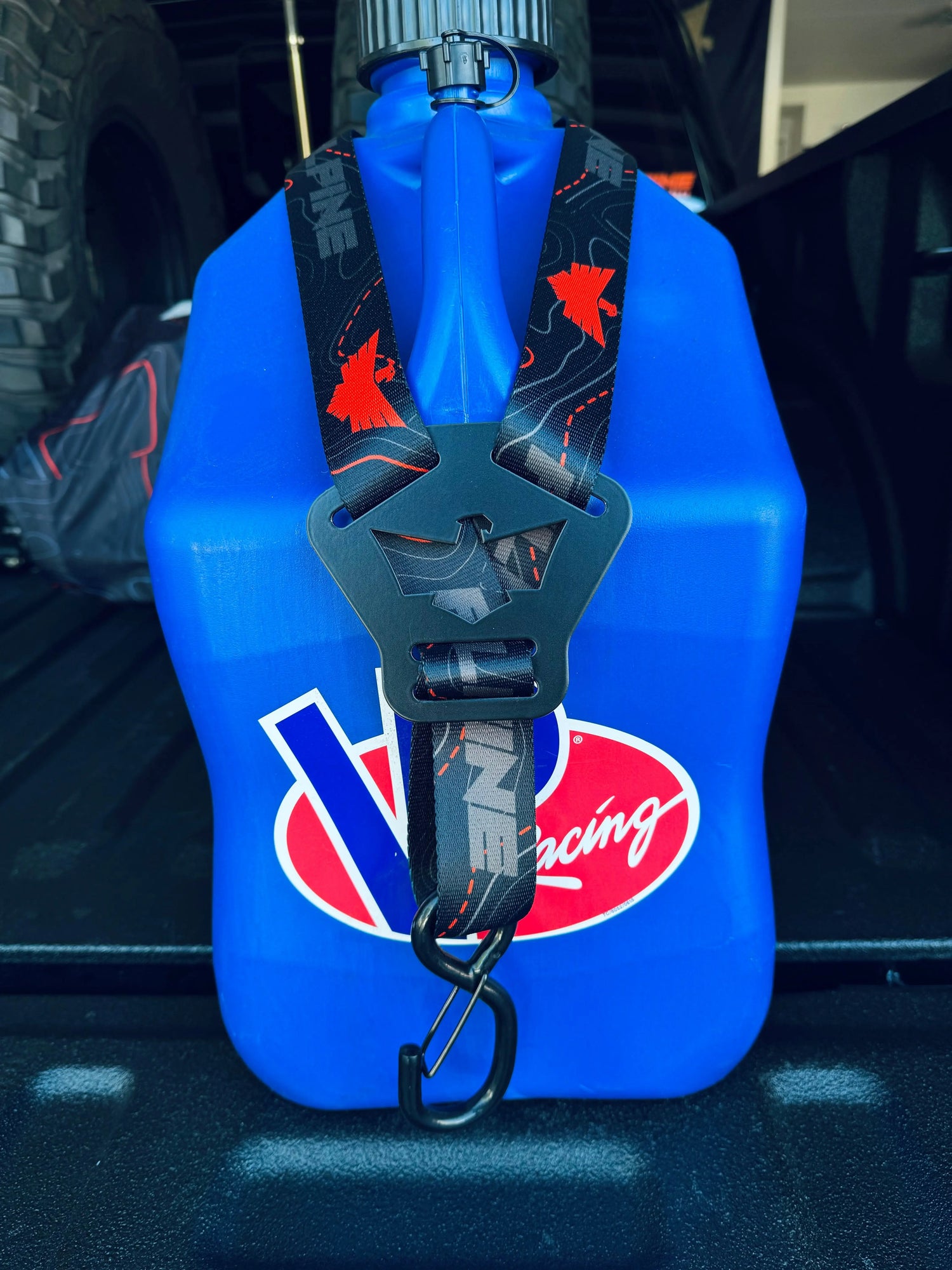 Dual Y Fuel Jug Strap- Orange Topo Alpine Offroad