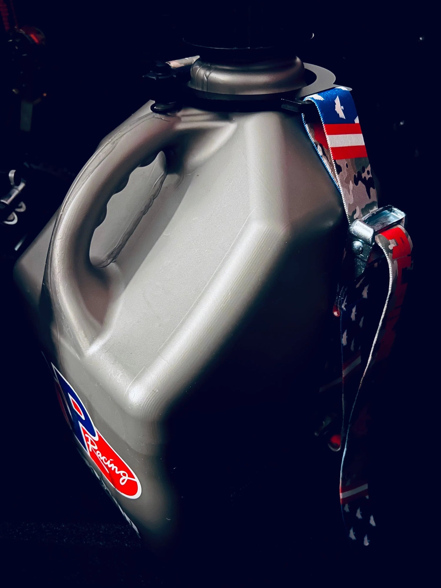Ring Fuel Jug Strap- Stars and Camo Alpine Offroad