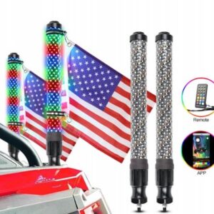 D2D Fat Boy LED Whips – Bluetooth &amp; Remote Control