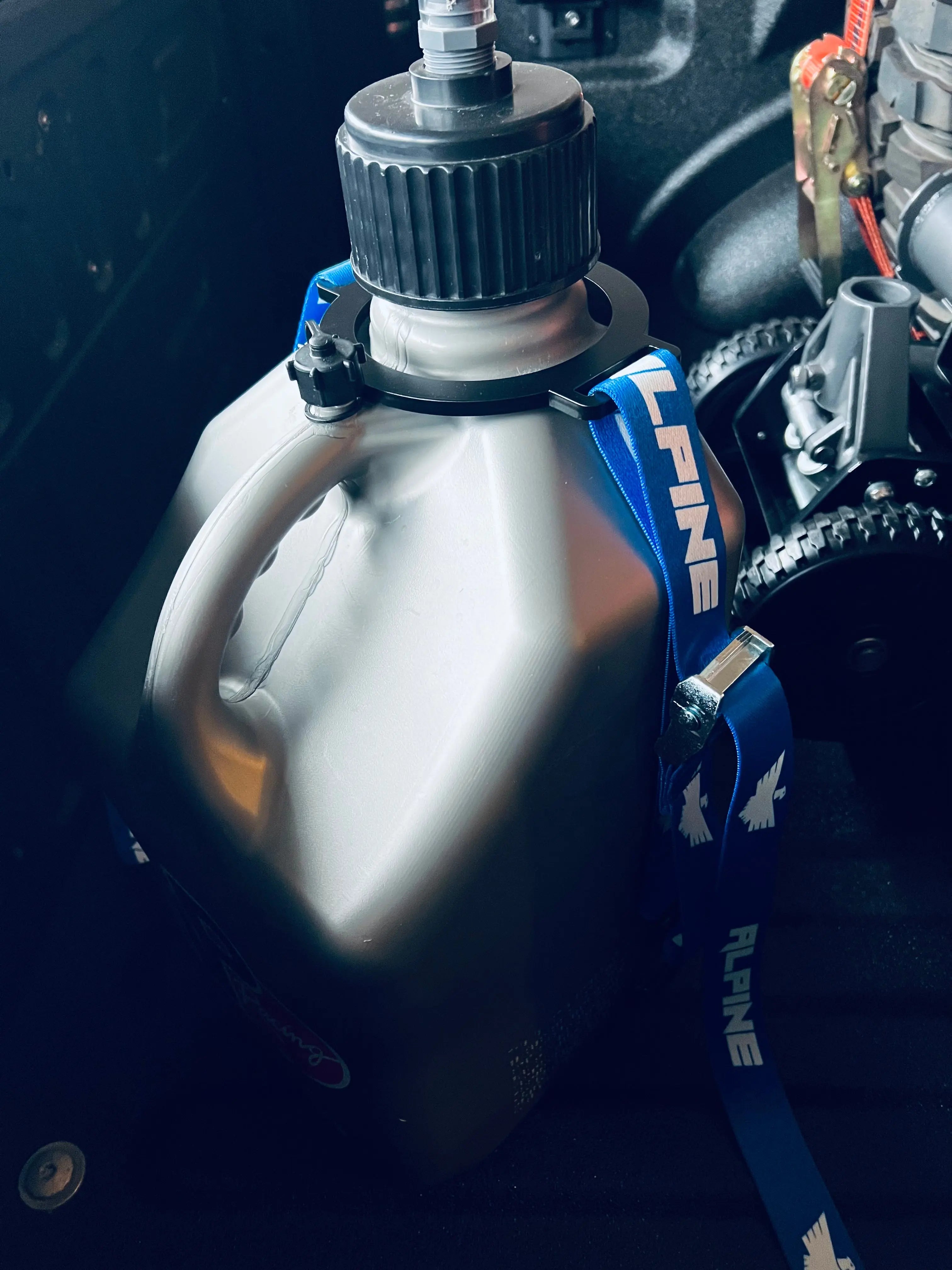 Ring Fuel Jug Strap- Blue Alpine Offroad