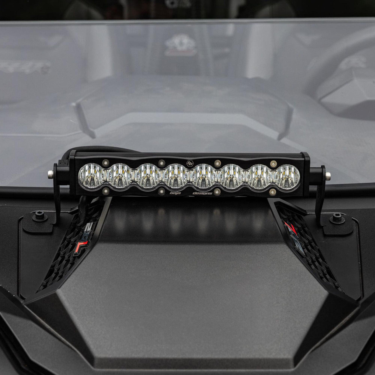 LED light bar on a vehicle roof