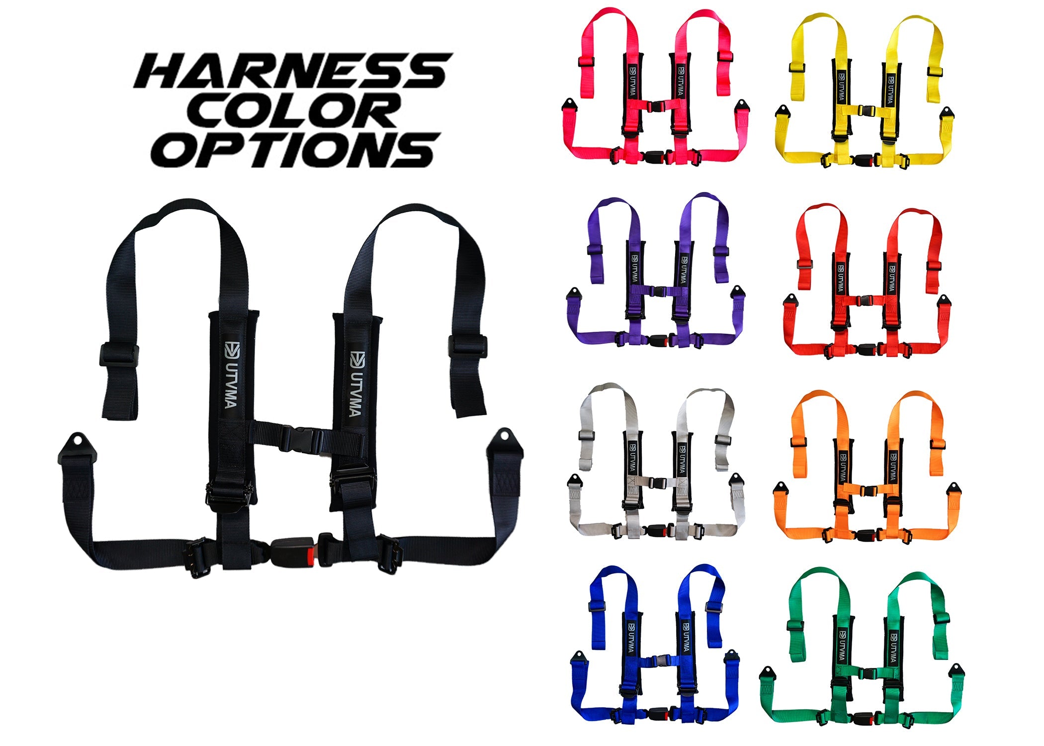 RZR 4-Point Harness Seat Pass Through Kit (2 Seats) with Override Clip