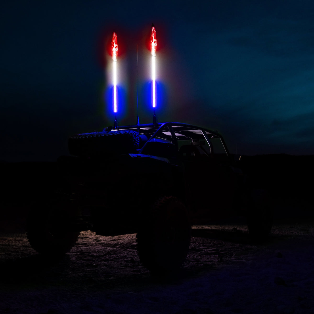 Hyper Color LED Whip – Red White Blue