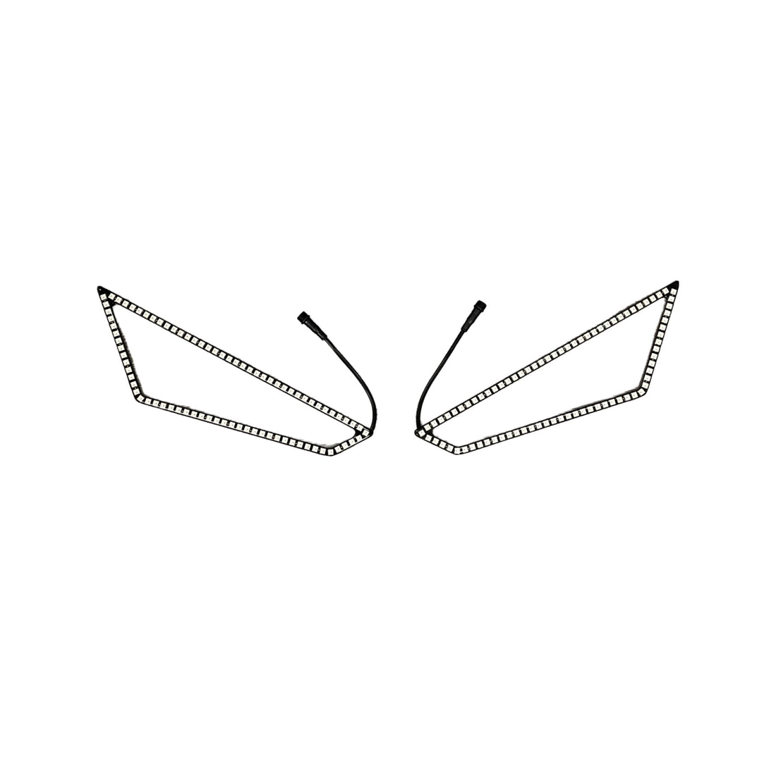 187 Style RZR Pro XP / Pro R / Turbo R Halos w/ Control Harness 5150 Whips