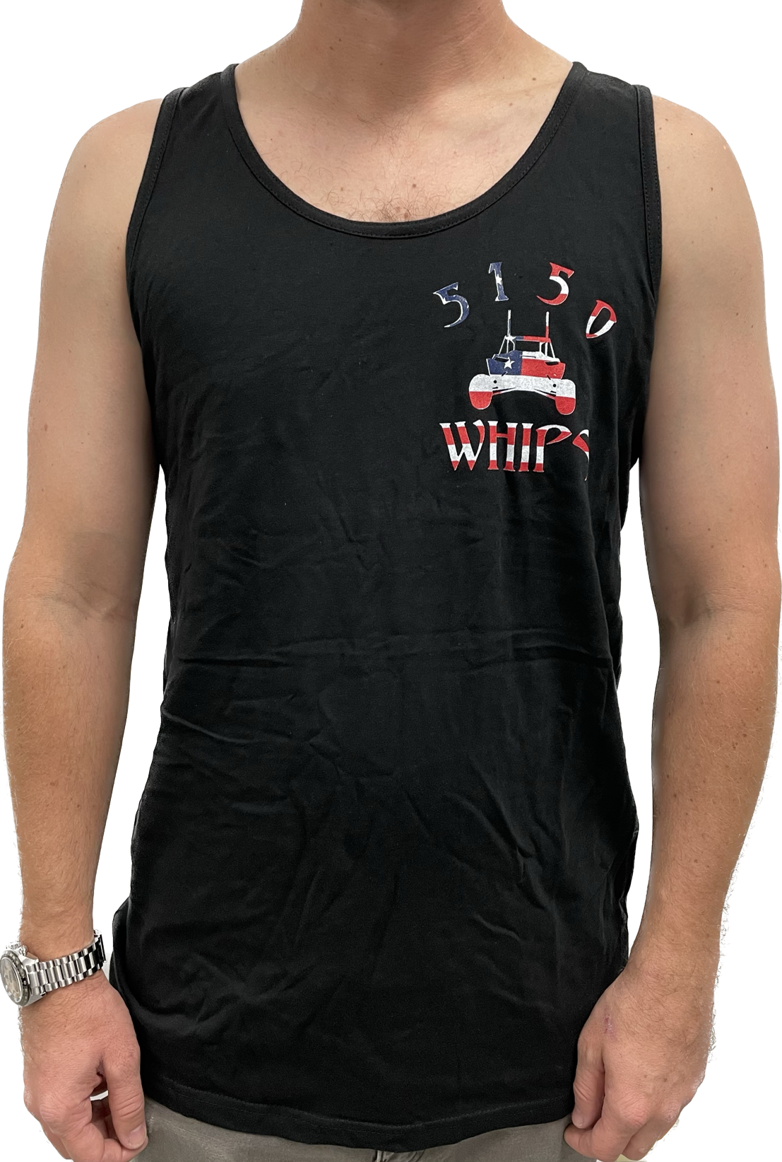 5150 Mens Tank Top - Black with RWB Logo 5150 Whips