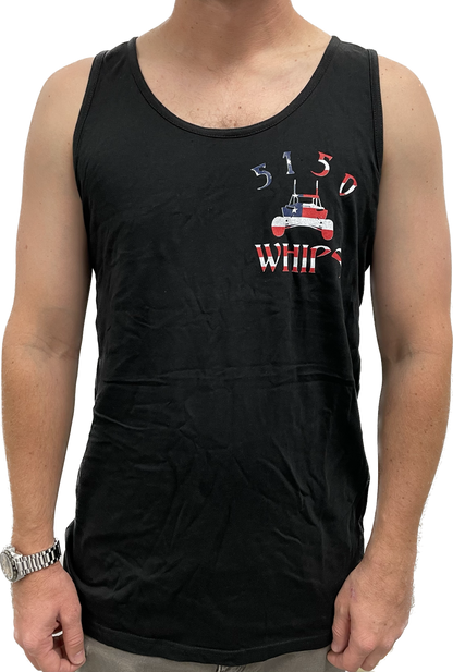 5150 Mens Tank Top - Black with RWB Logo 5150 Whips