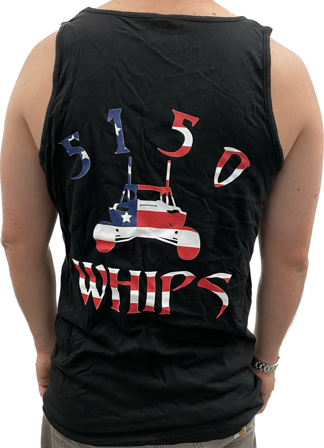 5150 Mens Tank Top - Black with RWB Logo 5150 Whips