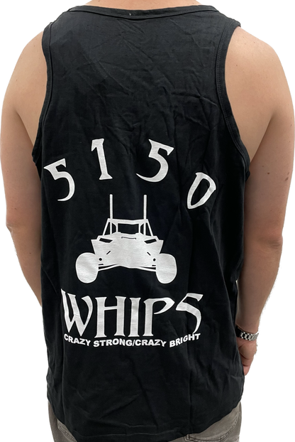 5150 Mens Tank Top - Black and White Logo 5150 Whips