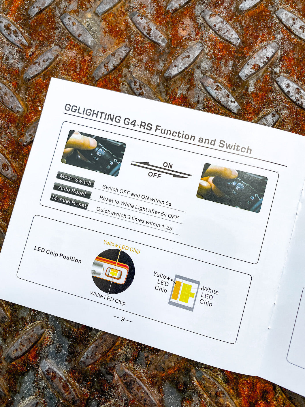 G4-RS 3 Color LED Headlight Bulbs White/Yellow/Amber