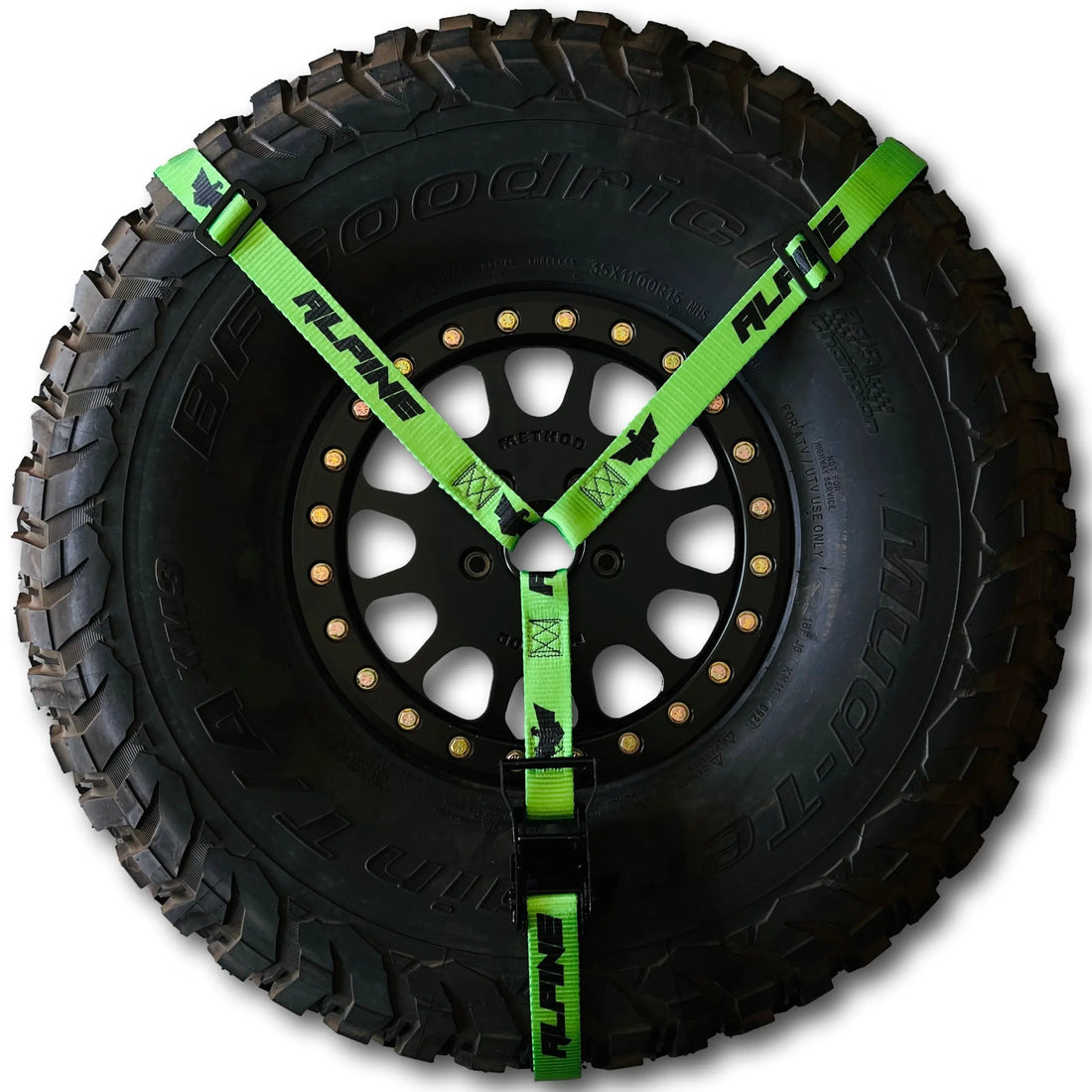 1.5" Y STRAP-NEON GREEN Alpine Offroad