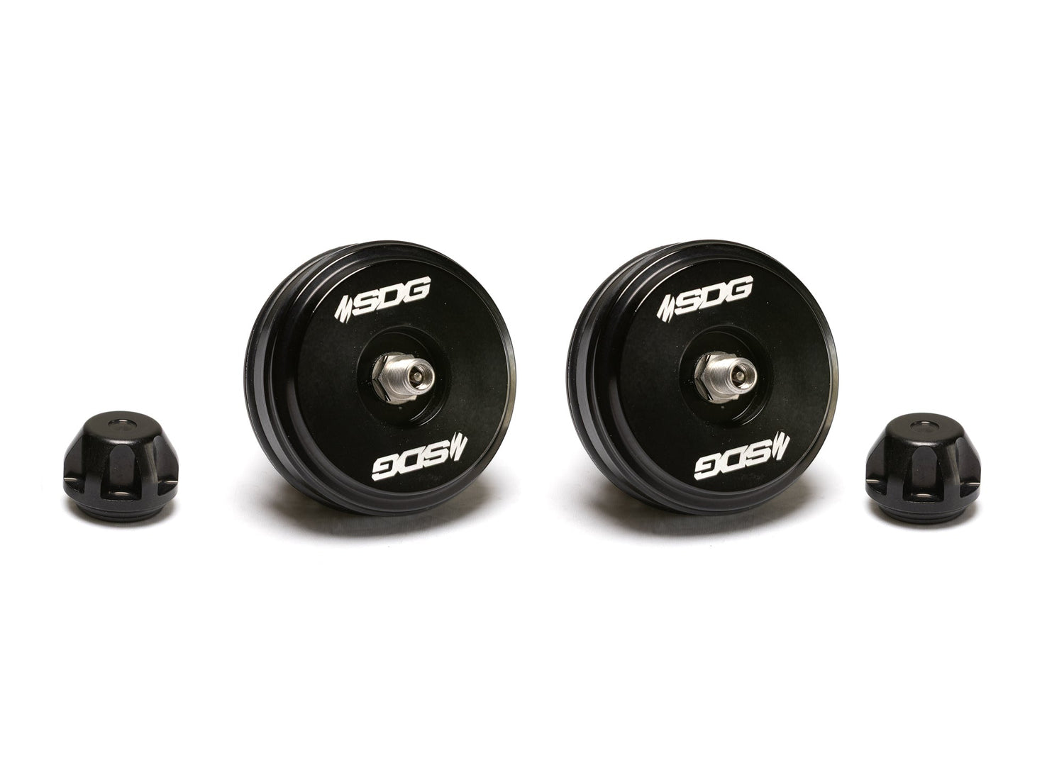 SDG Billet Aluminum 2.5" Fox Upgrade Reservoir Schrader Endcap Kit