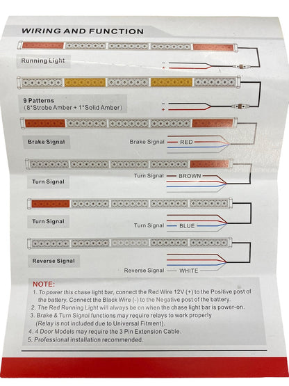 Chase LED Light Bar With Built In Strobe 32"