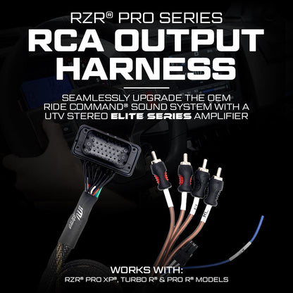 RZR® Pro Series Ride Command Front &amp; Rear RCA Output + Speaker Wire &amp; Remote | UTVS-PRO-RC-RCA-OUT