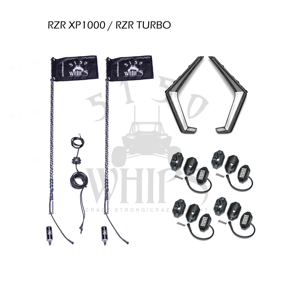 RZR XP1000 / Turbo Lighting Kit 5150 Whips