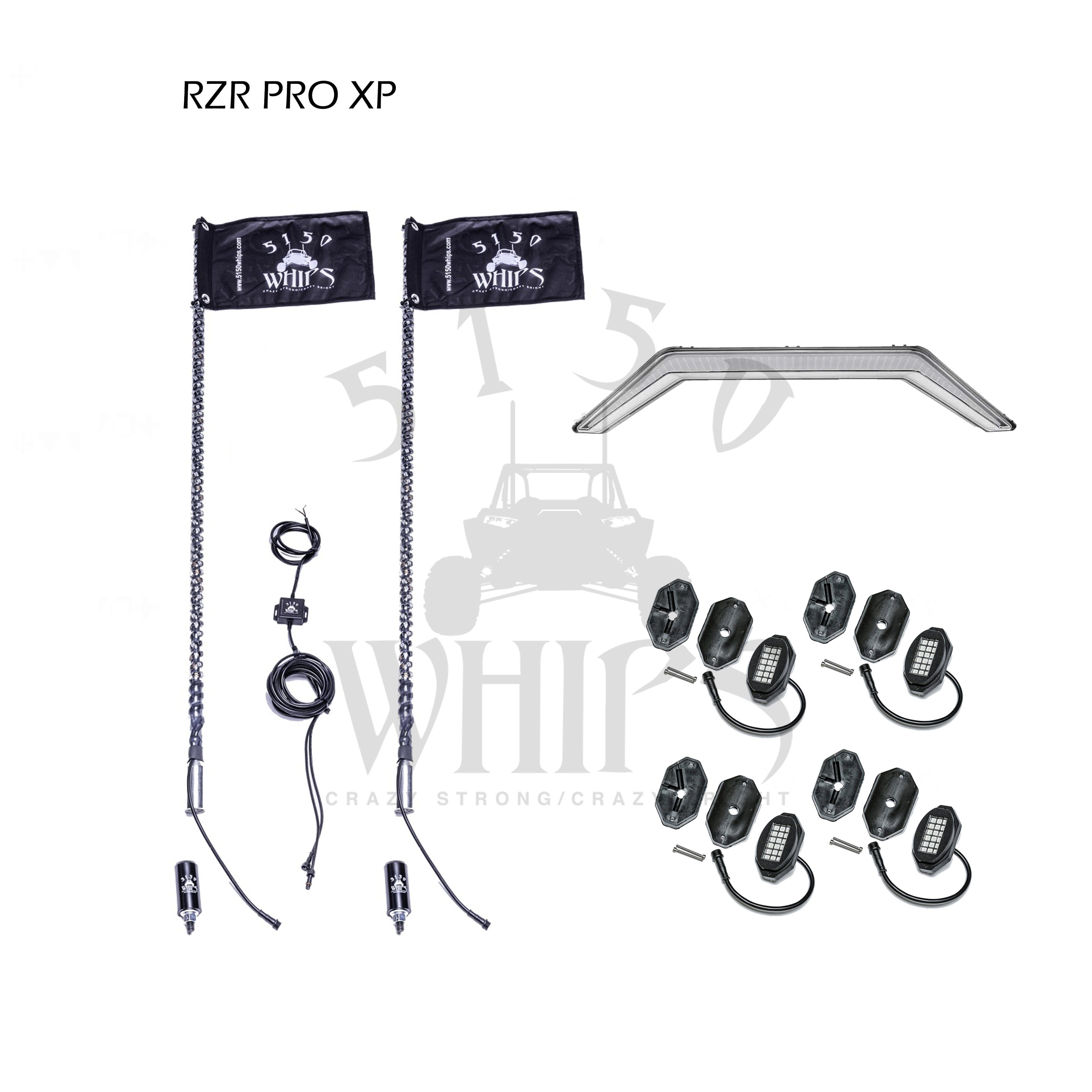 RZR Pro XP / Pro R / Turbo R Lighting Kit 5150 Whips