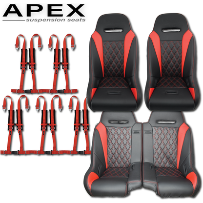 Aces Racing - 2024+ Polaris XP Bench Seat and Bucket Seat Combo