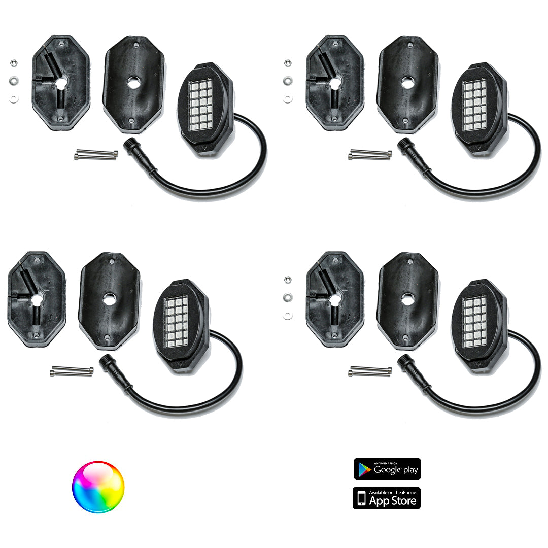 5150 Whips 187 Style Rock Lights w/ Control Harness 5150 Whips