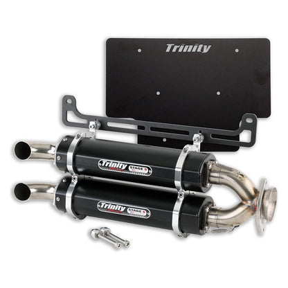 Trinity Racing - 2024+ Polaris Xpedition Stage 5 Dual Exhaust - Black