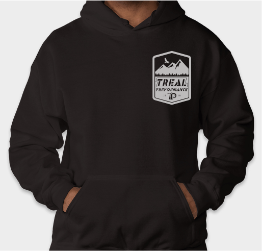 Treal Performance Made In USA | Grey Logo | Black Hoodie
