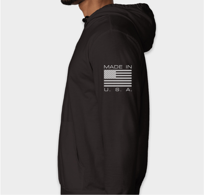 Treal Performance Made In USA | Grey Logo | Black Hoodie