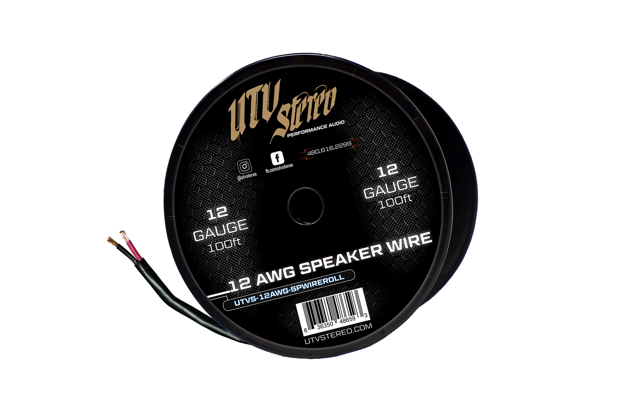 12 AWG Speaker Wire Roll - 100ft | UTVS-12AWG-SPWIRE-ROLL
