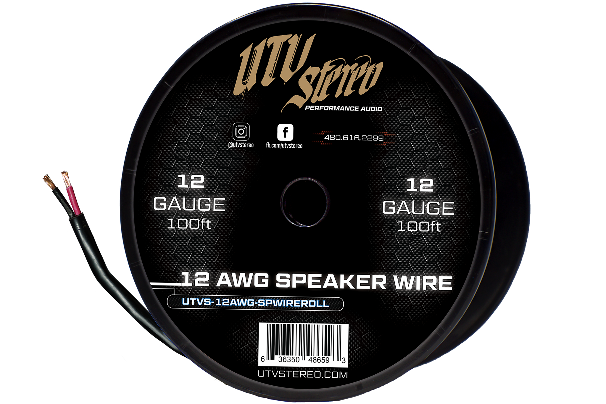 12 AWG Speaker Wire Roll - 100ft | UTVS-12AWG-SPWIRE-ROLL