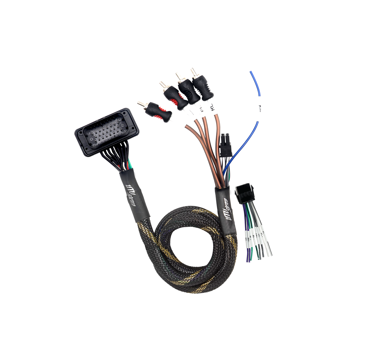 RZR® Pro Series Ride Command Front &amp; Rear RCA Output + Speaker Wire &amp; Remote | UTVS-PRO-RC-RCA-OUT