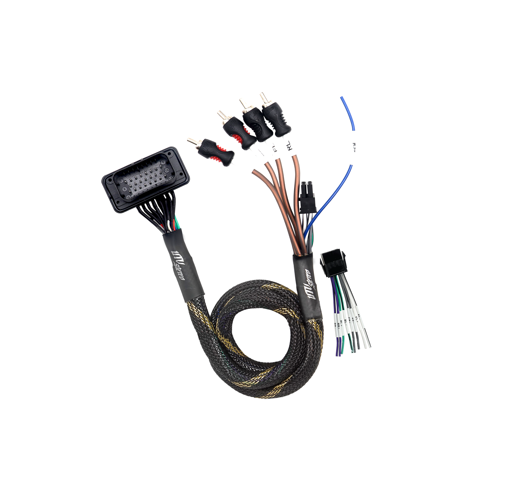 RZR® Pro Series Ride Command Front &amp; Rear RCA Output + Speaker Wire &amp; Remote | UTVS-PRO-RC-RCA-OUT