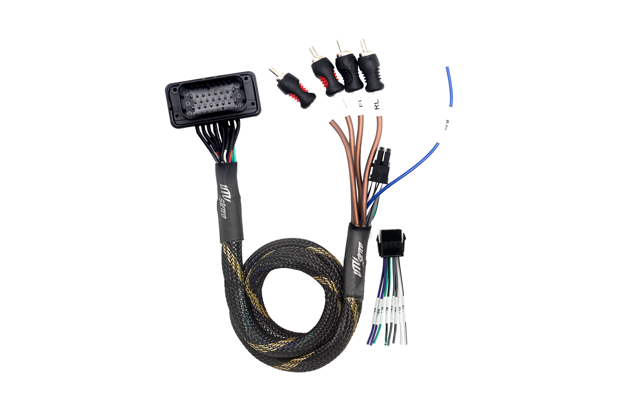 RZR® Pro Series Ride Command Front &amp; Rear RCA Output + Speaker Wire &amp; Remote | UTVS-PRO-RC-RCA-OUT