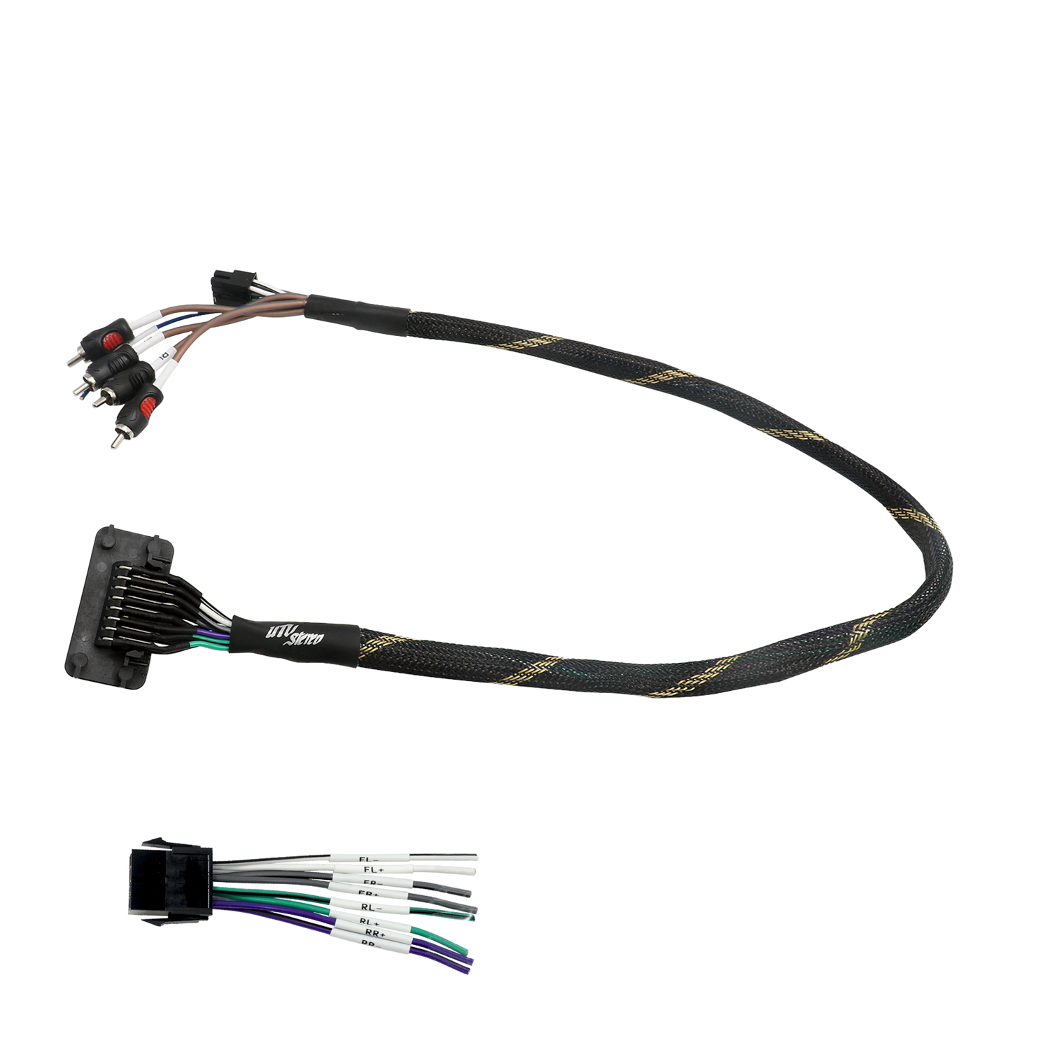 RZR® Pro Series Ride Command Front &amp; Rear RCA Output + Speaker Wire &amp; Remote | UTVS-PRO-RC-RCA-OUT