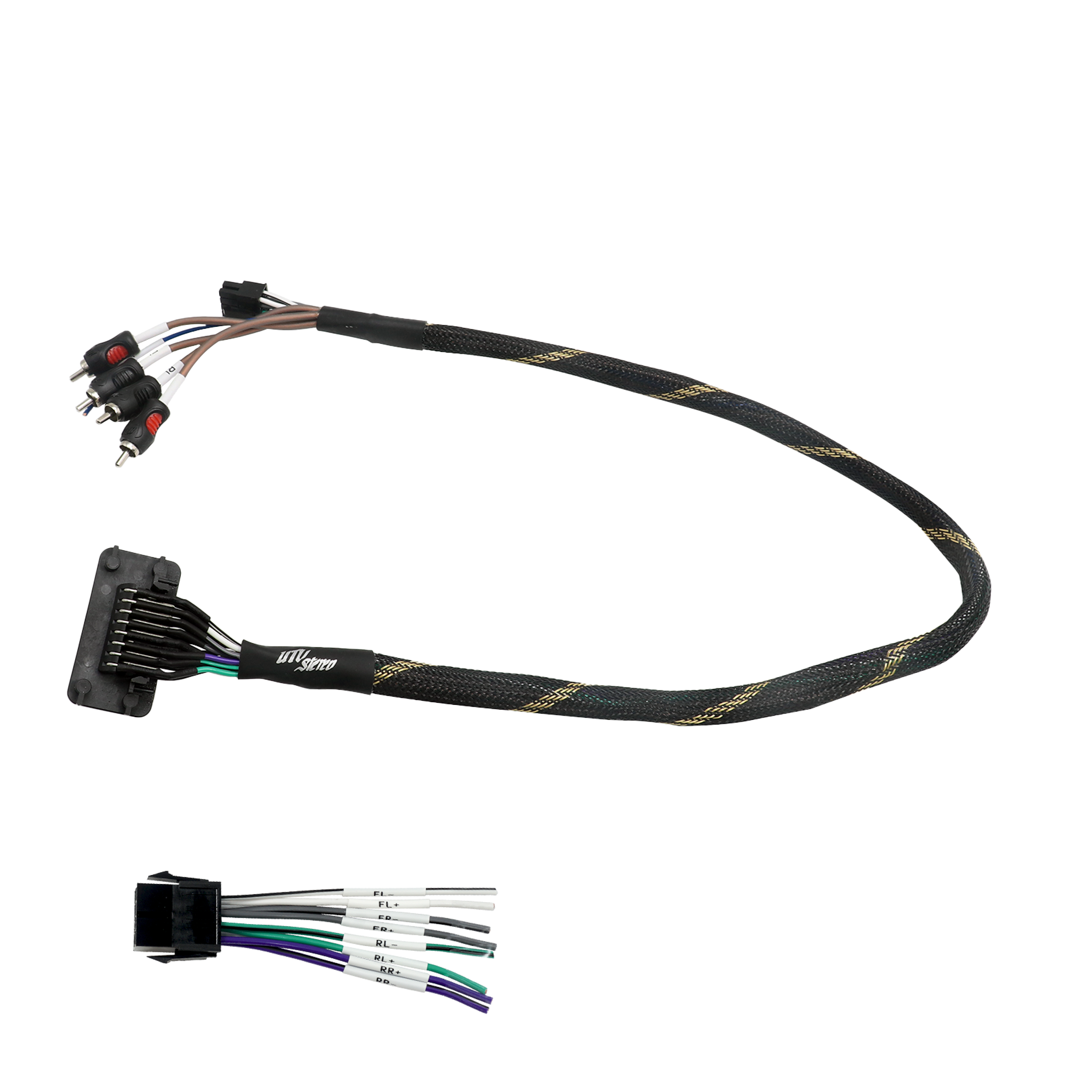 RZR® Pro Series Ride Command Front &amp; Rear RCA Output + Speaker Wire &amp; Remote | UTVS-PRO-RC-RCA-OUT