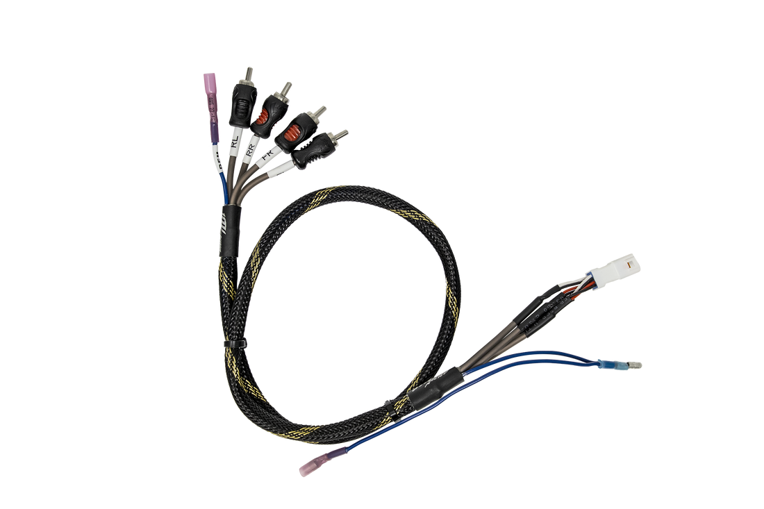 Can-Am® Maverick R BRP GO Front &amp; Rear RCA Output Harness + Remote | UTVS-GO-RCA-OUT