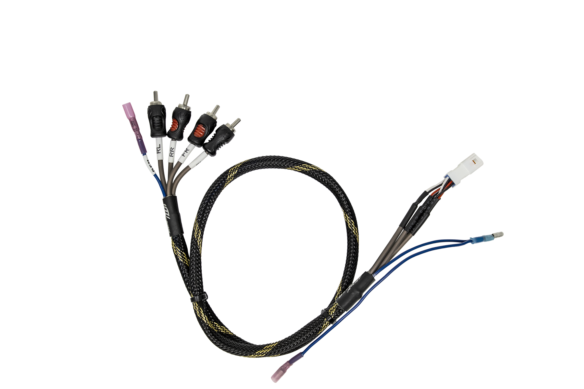 Can-Am® Maverick R BRP GO Front &amp; Rear RCA Output Harness + Remote | UTVS-GO-RCA-OUT