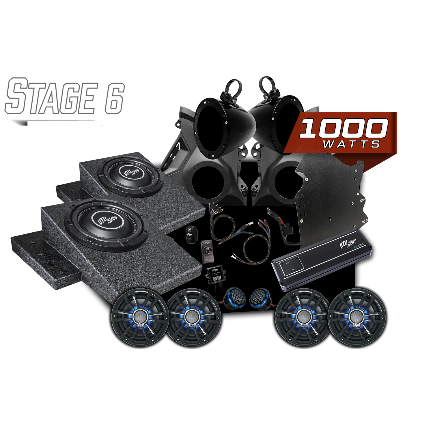 Can-Am® Maverick R Signature Series Stage 6 Stereo Kit | UTVS-R-S6-S