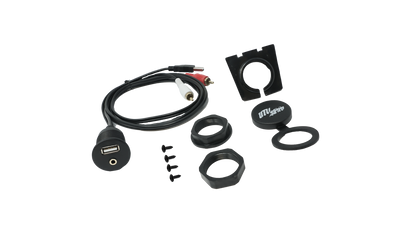 USB &amp; Auxiliary Flush Mount Adapter for Source Units | UTVS-USB/AUX-FLMT