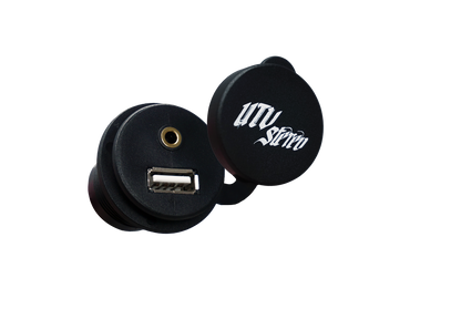 USB &amp; Auxiliary Flush Mount Adapter for Source Units | UTVS-USB/AUX-FLMT