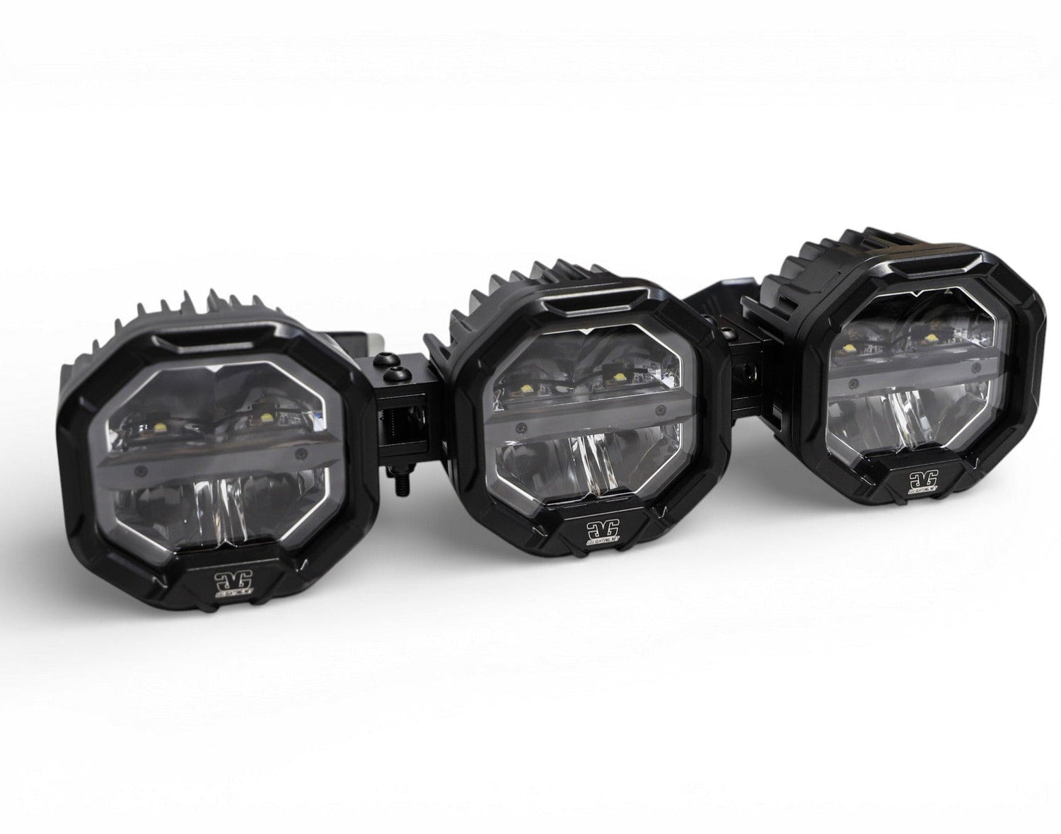 3 Light U-Con Interlocking Off Road LED Pod With Amber or White DRL Running Light