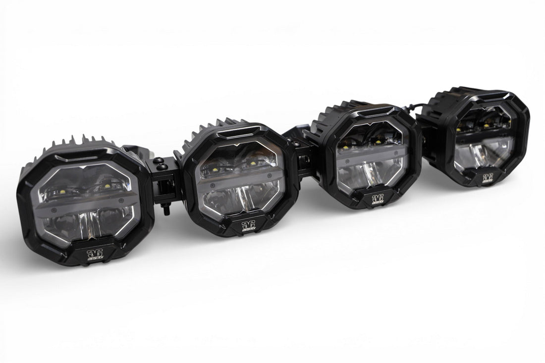 4 Light U-Con Interlocking Off Road LED Pod With Amber or White DRL Running Light