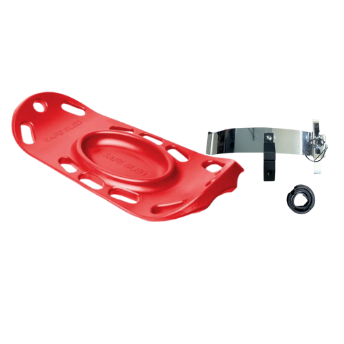 Red Safe Sled with Chrome Mount