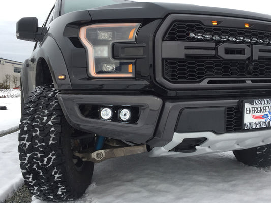 2017-2020 Ford F-150 Raptor LED Halo Fog Light Kit With Optimus Halo Lights