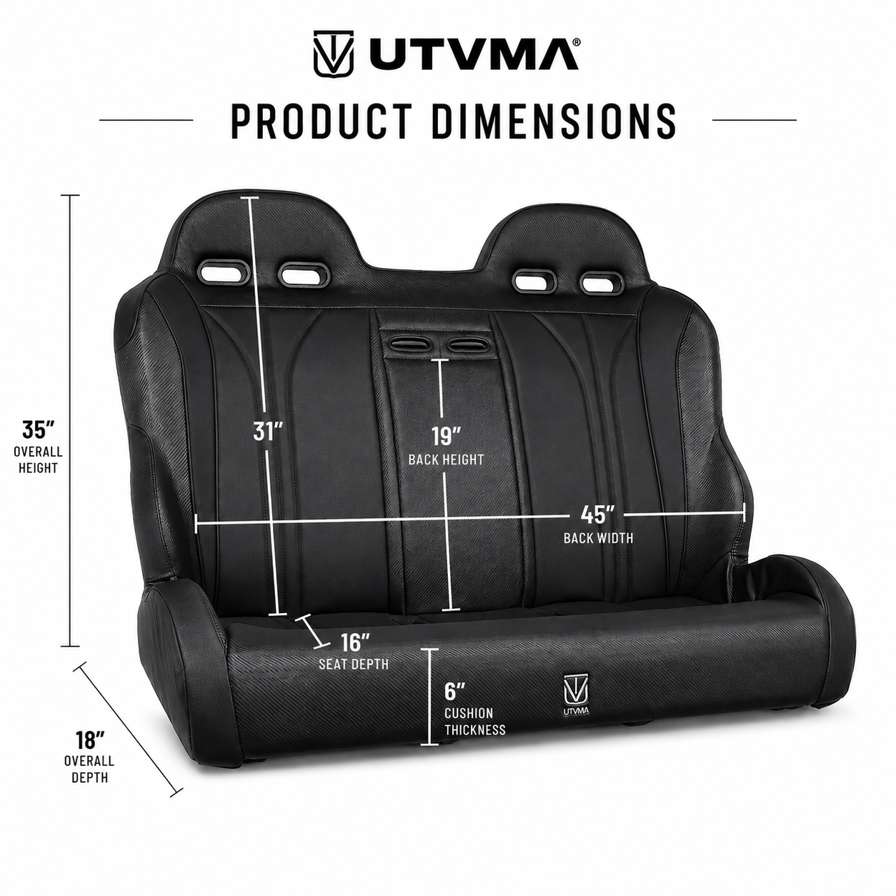 Commander Max Rear Bench Seat (2021+) W Harnesses